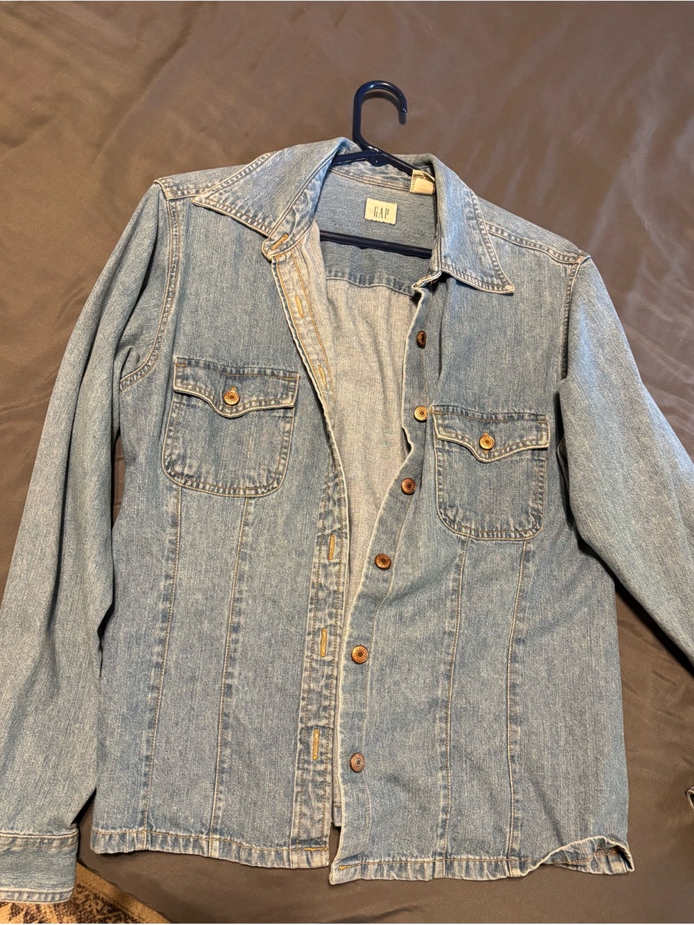 GAP Light Blue Denim Long Sleeve Shirt